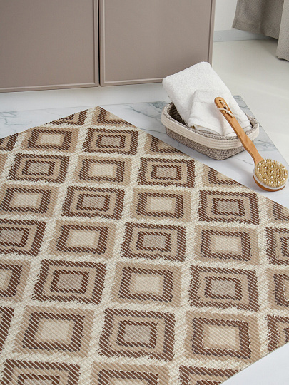 Коврик для ванной, антискользящий, 1.3х15 м, вспененный ПВХ, Вилина, 106BR