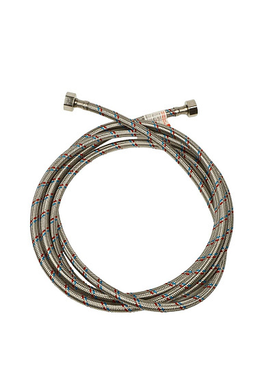 Подводка для воды 1/2"х3 м, г-г, нержавеющая сталь, Valfex