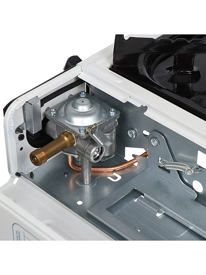 Плита газовая портативная, 1 конфорка, для цанговых баллонов, переходник для бытовых баллонов, Следопыт, PF-GST-M01