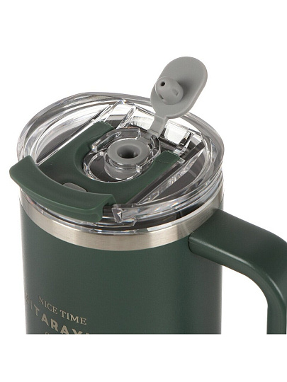 Термокружка нержавеющая сталь, 0.9 л, с ручкой, Y4-9329