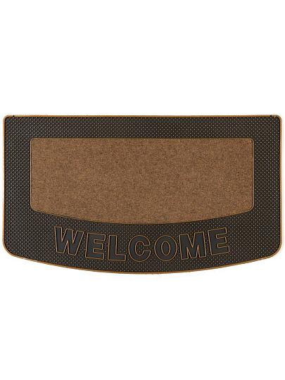 Коврик грязезащитный, 40 см, прямоугольный, резина, кокосовое волокно, коричневый, Кокос, Y4-5164