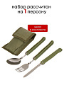 Набор столовых приборов походный, нержавеющая сталь, пластик, ложка 162х38 мм, вилка 160х24 мм, нож 165х11 мм - фото 4