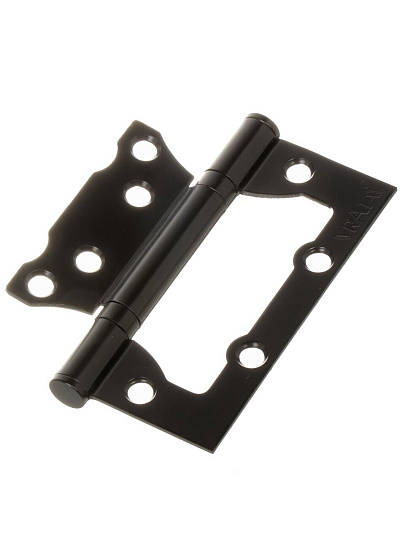 Петля накладная универсальная, Vrata, 100x75x2 мм, 208313, без врезки, черный матовая