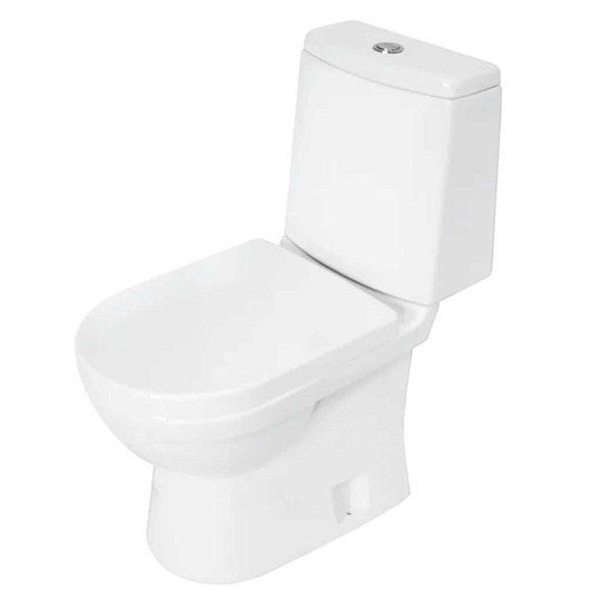 Унитаз-компакт Sanita Luxe, Next, горизонтальный выпуск, дюропластовое сиденье, 2 режима, мультилифт