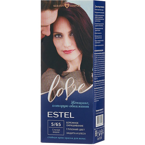 Краска для волос, Estel, Love, 5/65, спелая вишня, 1150 мл