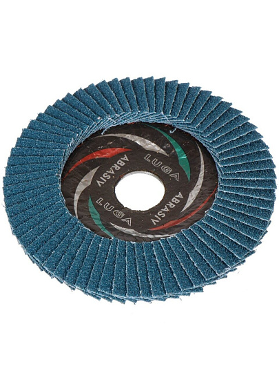 Круг лепестковый торцевой КЛТ2 для УШМ, LugaAbrasiv, диаметр 125 мм, посадочный диаметр 22 мм, зернистость ZK40, шлифовальный