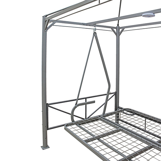 Качели садовые 4-местные, 256.5х143х233.5 см, 400 кг, Arno, Премиум, раскладываются в кровать, с москитной сеткой, бежевые, 2017-БС-61, металл