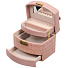 Шкатулка-кейс для украшений и косметики, полимер, 15х12х11 см, розовая, Y4-5319-1 - фото 3