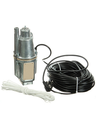 Насос вибрационный, верхний забор, 40 м, 240 Вт, глубина погружения 3 м, максимальный напор 60 м, 1.5 м³/ч, Малыш-3