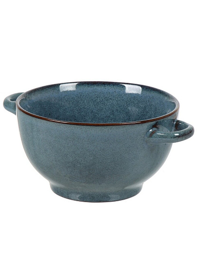 Бульонница керамика, 4 шт, 650 мл, металлическая подставка, Океан, ТМ Глория, 202431