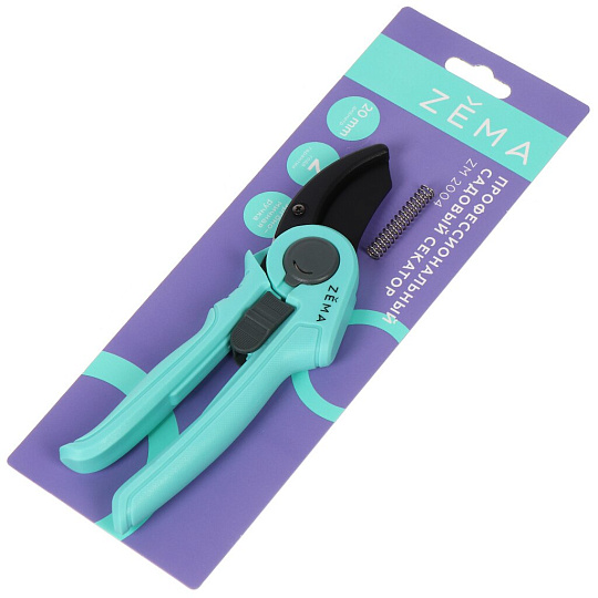 Секатор профессиональный, диаметр реза 20 мм, углеродистая сталь, Zema, Накаба, рукоятка пластик, ZM 2004