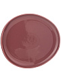 Тарелка обеденная, фарфор, 27х25 см, овальная, Fusion, Bronco, 263-1000, брусничная