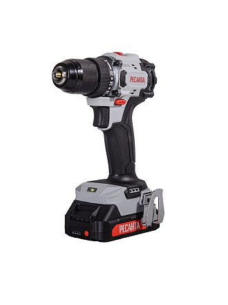 Дрель-шуруповерт аккумуляторный, Ресанта, ДА-20-2ЛК-БП, бесщеточный, 20 В, кейс, 75/14/15