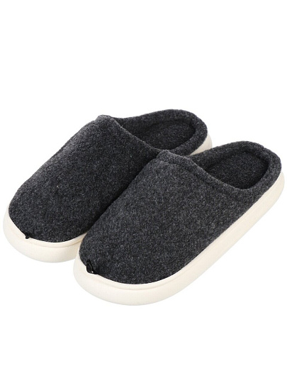 Тапки для мужчин, черные, р. 42-43, закрытые, войлок, A210072