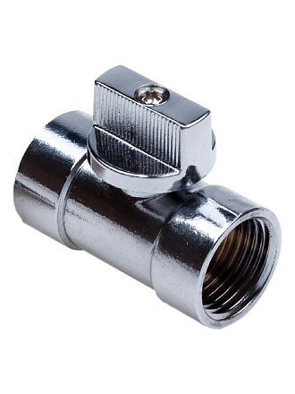 Кран для бытовых приборов, 1/2'', г-г, прямой, хром, AquaLink