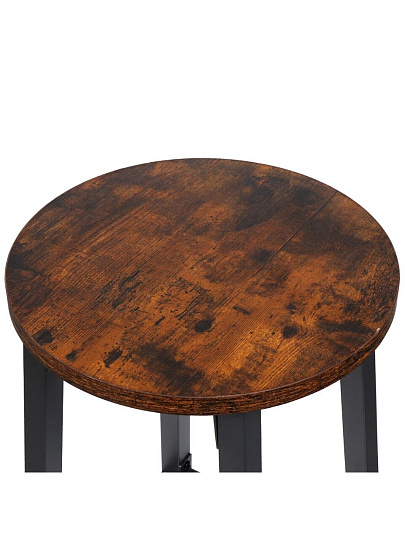 Стул 300х300х650 мм, ДСП, сталь, 2 штуки, сиденье круглое, на болтах, Лофт, LBC32X