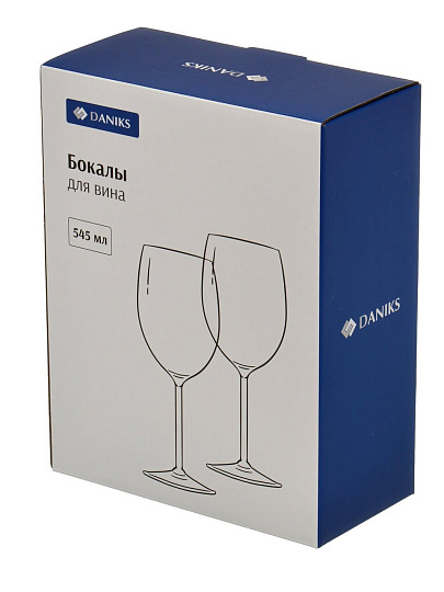 Бокал для вина, 545 мл, стекло, 2 шт, Daniks, Классика, J92540