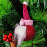 Елочное украшение Санта, красное, 12.5х6 см, полимер, полиэстер, SYPMQA-1021312 - фото 2