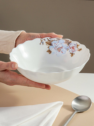 Салатник стеклокерамика, круглый, 20х5.5 см, 0.9 л, Орлеан, Daniks, BY13LHW80