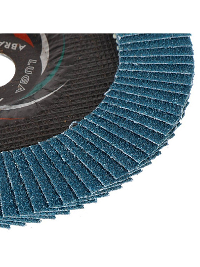 Круг лепестковый торцевой КЛТ1 для УШМ, LugaAbrasiv, диаметр 180 мм, посадочный диаметр 22 мм, зернистость ZK40, шлифовальный