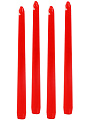 Свеча декоративная, 25.5х2.2 см, 4 шт, красная, Kukina Raffinata, античная, 500340-10
