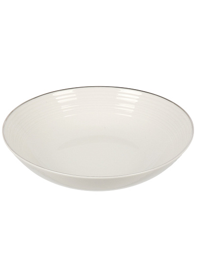 Тарелка суповая, фарфор, 22 см, круглая, Fiesta, Fioretta, TDP722, белая