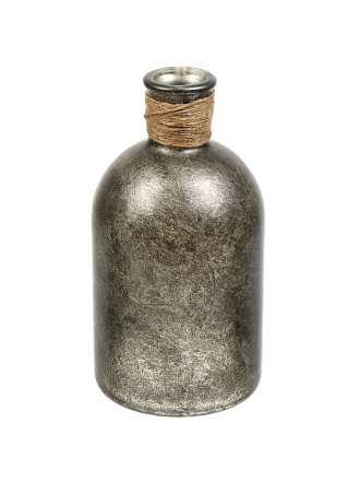 Ваза стекло, настольная, 28.8х14 см, Evis, Багратион-2, 27 0570 1142, графит металлик