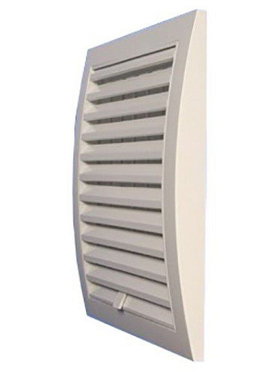 Решетка вентиляционная ABS пластик, вытяжная, 170х170 мм, регулируемая с рамкой, белая, Viento, Серия ВРР, 1717ВРР