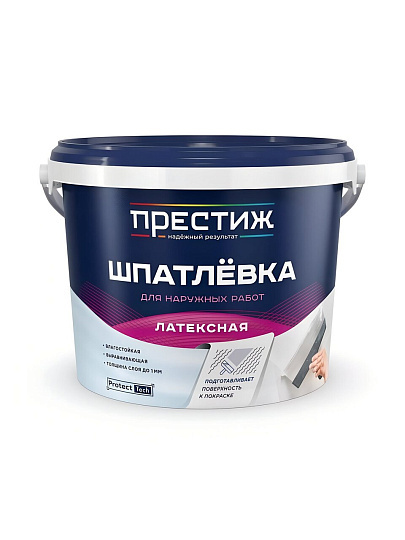 Шпатлевка Престиж, латексная, для внутренних и наружных работ, 3 кг