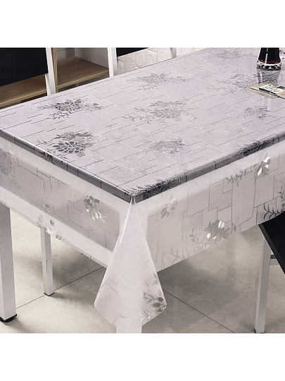 Клеенка Silvano, Тиснение, 1.39х20 м, ПВХ, прозрачная, TC355-001