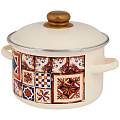 Кастрюля эмалированная сталь, 3 л, с крышкой, крышка сталь, Appetite, Vostok, 1RD181М, индукция - фото 3