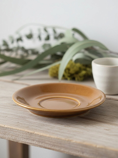 Блюдце фарфор, 15.7 см, Карамель, Daniks, 15БЛ15713