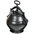 Казан афганский алюминий, 10 л, с крышкой, с ручками, черный, Rashko Baba, ach10