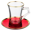 Набор чайный стекло, 12 предметов, на 6 персон, 210 мл, Бордо Азур, 484-750, подарочная упаковка - фото 2