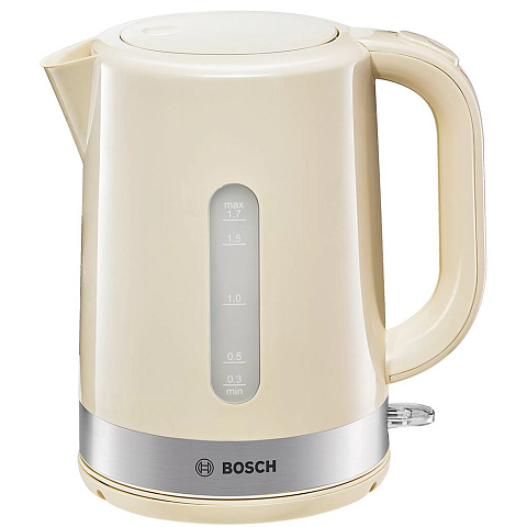 Чайник электрический Bosch, TWK 7407, 1.7 л, 2200 Вт, скрытый нагревательный элемент, пластик