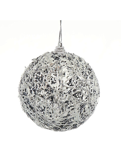 Елочный шар серый, 8 см, SYPMPB--1121133