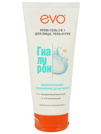 Крем-гель для лица и тела, Evo, 3в1, гиалуроновый, 200 мл