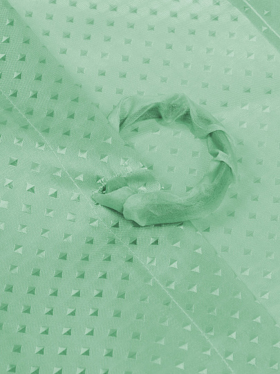 Штора для ванн 180х180 см, ПЭ, Мята однотонная, с кольцами, Y4-11141