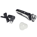 Электробритва аккумуляторная, Polaris, PMR 0307RC wet&amp;amp;dry Pro, роторная, сухое/влажное бритье, 4 Вт, 3 бритвенные головки, 5 лезвий, черный хром, 017418 - фото 10