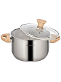Кастрюля нержавеющая сталь, 3.9 л, крышка стекло, Daniks, Осло, GS-01147-20CA, индукция - фото 4