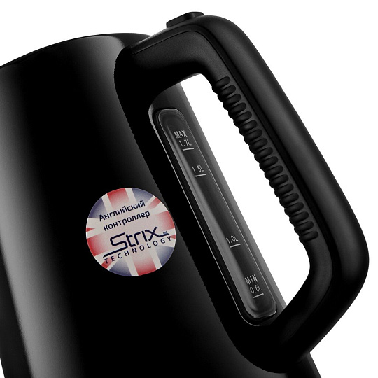 Чайник электрический Brayer, 1073BR Strix, 1.7 л, 2200 Вт, скрытый нагревательный элемент, нержавеющая сталь