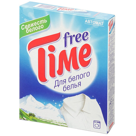 Стиральный порошок Free Time, 0.35 кг, автомат, для белого белья, мягкая упаковка