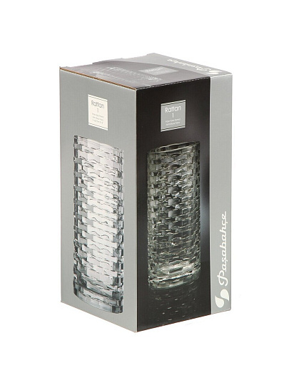 Ваза стекло, настольная, 24х11.5 см, Pasabahce, Раттан, 53439B