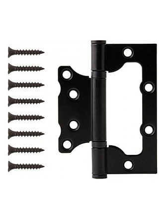 Петля накладная для деревянных дверей, Code Deco, 100х75х2.5 мм, B2-BLM, 30172, матовый черный