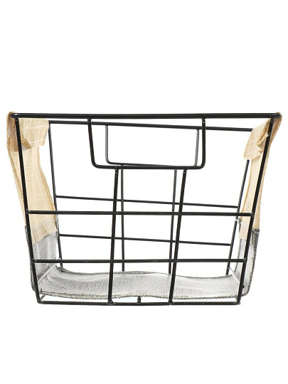 Корзина для хранения, 30х20х15 см, прямоугольная, серо-бежевая, A290101