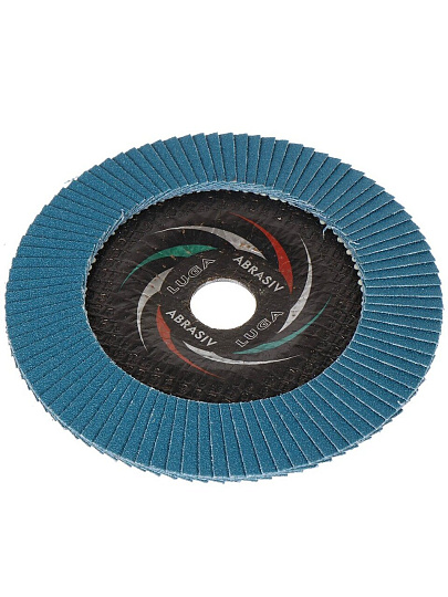 Круг лепестковый торцевой КЛТ2 для УШМ, LugaAbrasiv, диаметр 150 мм, посадочный диаметр 22 мм, зернистость ZK80, шлифовальный