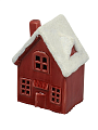 Фигурка декоративная, керамика, 10.3х7.6 см, свет, на бат, Домик, бордо, Y4-13368 - фото 2