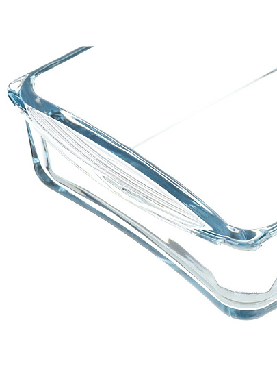 Форма для запекания стекло, 15х26х5.5 см, 1.32 л, прямоугольная, с крышкой, Borcam, 59864GREY