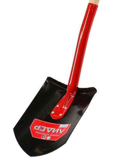 Лопата штыковая, сталь, 2.5х280х1000 мм, черенок деревянный, Инструм-Агро, Лидер, 060105, эргономичная, с V рукояткой