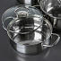 Набор посуды нержавеющая сталь, 6 предметов, кастрюли 1.6,2.2,3.2 л, Катунь, Лира, КТ-CP-001 - фото 5